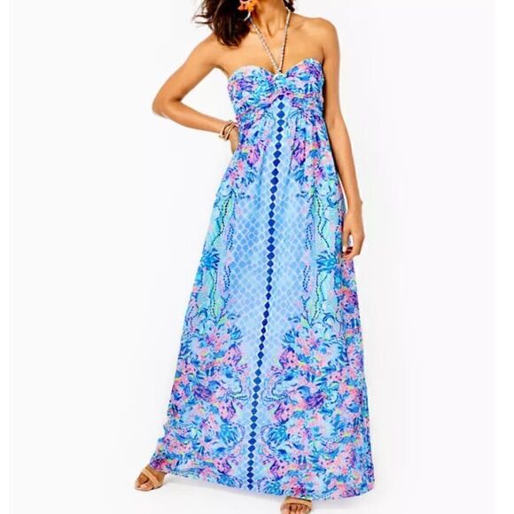 Lilly Pulitzer Viv Maxi Dress Hidden Treasure Engineered - Picture 7 of 11